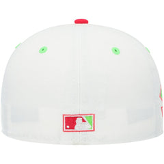 Atlanta Braves 150th Anniversary Strawberry Lolli 59FIFTY Fitted Hat - White/Coral | New Era