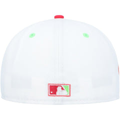Chicago White Sox Cooperstown Collection Comiskey Park 75th Anniversary Strawberry Lolli 59FIFTY Fitted Hat - White/Coral | New Era