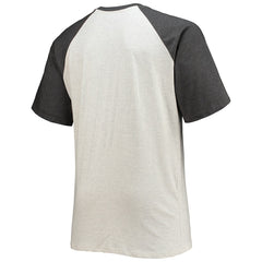 Washington Commanders Big & Tall Wordmark Raglan T-Shirt - Oatmeal/Heathered Charcoal for sale