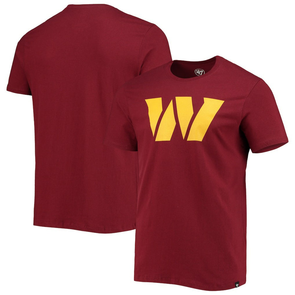 Washington Commanders '47 Logo Imprint Super Rival T-Shirt - Burgundy discount