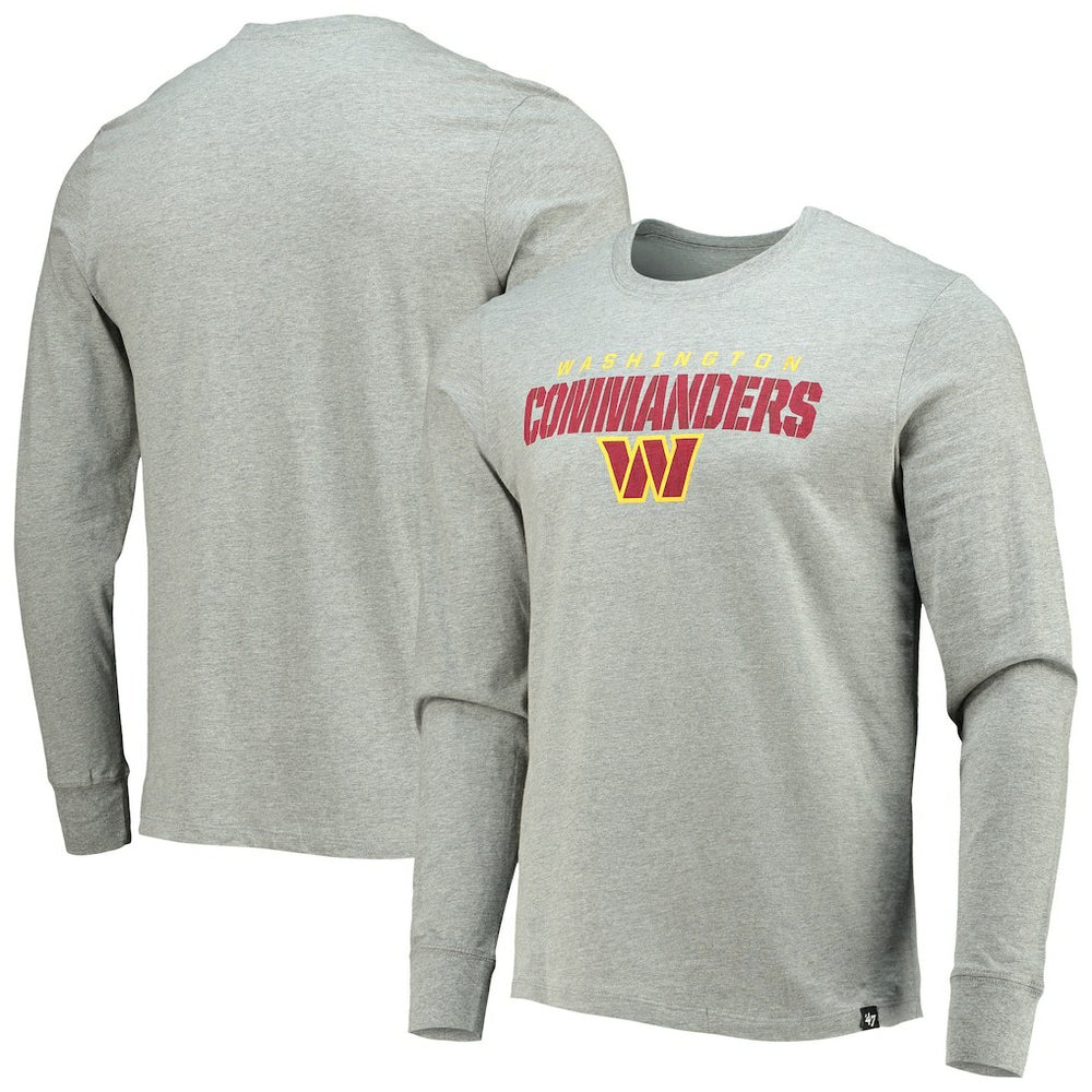 Washington Commanders '47 Traction Super Rival Long Sleeve T-Shirt - Heathered Gray cheap