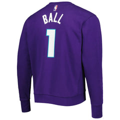 LaMelo Ball Charlotte Hornets Jordan Brand Statement Name & Number Pullover Sweatshirt - Purple outlet
