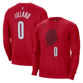 Damian Lillard Portland Trail Blazers Jordan Brand Statement Name & Number Pullover Sweatshirt - Red discount