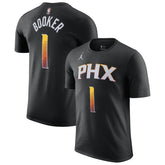 Devin Booker Phoenix Suns Jordan Brand 2022/23 Statement Edition Name & Number T-Shirt - Black cheap