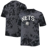 Brooklyn Nets Big & Tall Marble Dye Tonal Performance T-Shirt - Black outlet