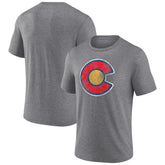 Colorado Avalanche Wraparound Tri-Blend T-Shirt Heather Gray