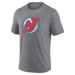 New Jersey Devils Wraparound Tri-Blend T-Shirt Heather Gray