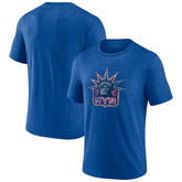New York Rangers Wraparound Tri-Blend T-Shirt Blue