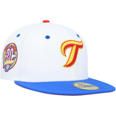 Toronto Blue Jays 30th Anniversary Cherry Lolli 59FIFTY Fitted Hat - White/Royal | New Era