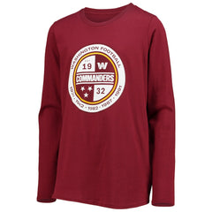 Washington Commanders Youth Secondary Logo Long Sleeve T-Shirt - Burgundy cheap