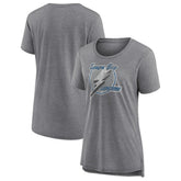 Tampa Bay Lightning Women's Slow Whistle Tri-Blend T-Shirt Gray