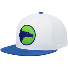 Atlanta Hawks Hardwood Classics Snapback Hat - White/Royal | Mitchell & Ness online