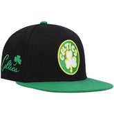 Boston Celtics Hardwood Classics Snapback Hat - Black/Kelly Green | Mitchell & Ness cheap