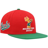 Milwaukee Bucks Hardwood Classics Snapback Hat - Red/Green | Mitchell & Ness outlet