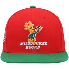 Milwaukee Bucks Hardwood Classics Snapback Hat - Red/Green | Mitchell & Ness outlet