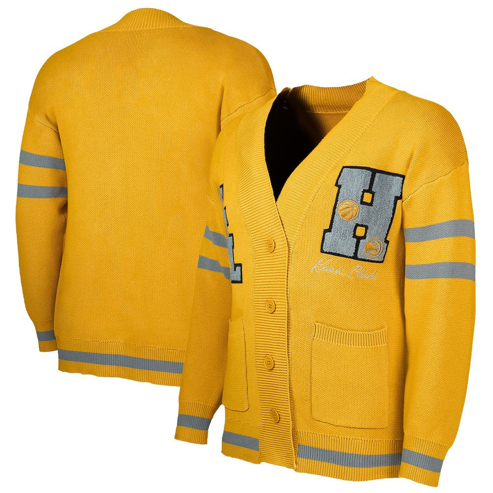 Atlanta Hawks NBA x Keiser Clark No Caller ID Button-Up Cardigan - Yellow/Gray online