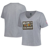 Colorado Rockies Women's City Connect Plus Size V-Neck T-Shirt - Gray | New Era
