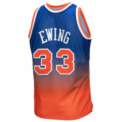 Patrick Ewing New York Knicks 1991/92 Hardwood Classics Fadeaway Swingman Player Jersey - Orange/Royal | Mitchell & Ness shop