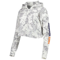 Phoenix Suns Lusso Women's Maia Tri-Blend Cropped Quarter-Zip Top - Gray/White cheap