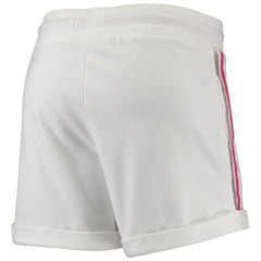 Brooklyn Nets Lusso Women's Melody Cuffed Tri-Blend Shorts - White/Pink sale
