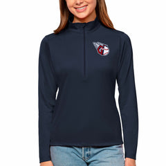 Cleveland Guardians Antigua Women's Tribute Quarter-Zip Pullover Top - Navy