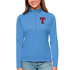 Texas Rangers Antigua Women's Tribute Quarter-Zip Pullover Top - Blue