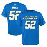 Khalil Mack Los Angeles Chargers Youth Mainliner Player Name & Number T-Shirt - Powder Blue on sale