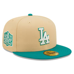 Los Angeles Dodgers Mango Forest 59FIFTY fitted hat - Natural/Teal | New Era