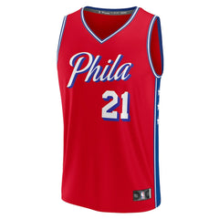 Joel Embiid Philadelphia 76ers Fast Break Replica Player Jersey - Statement Edition - Red | Fanatics cheap