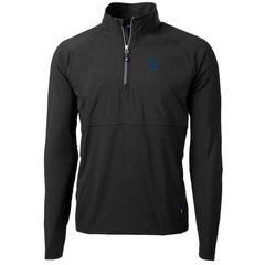 Los Angeles Dodgers Cutter & Buck Adapt Eco Knit Hybrid Recycled Quarter-Zip Pullover Jacket - Black