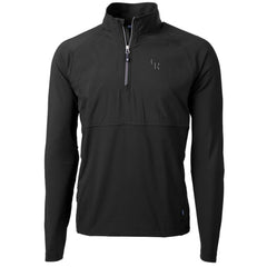 Colorado Rockies Cutter & Buck Adapt Eco Knit Hybrid Recycled Quarter-Zip Pullover Jacket - Black