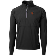 San Francisco Giants Cutter & Buck Adapt Eco Knit Hybrid Recycled Quarter-Zip Pullover Jacket - Black