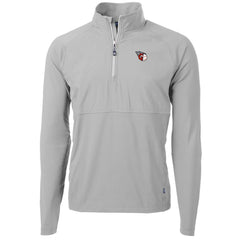 Cleveland Guardians Cutter & Buck Adapt Eco Knit Hybrid Recycled Quarter-Zip Pullover Jacket - Gray