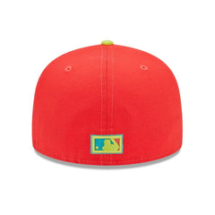 Athletics 40th Anniversary Lava Highlighter Combo 59FIFTY Fitted Hat - Red/Neon Green | New Era