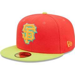 San Francisco Giants Lava Highlighter Combo 59FIFTY Fitted Hat - Red/Neon Green | New Era