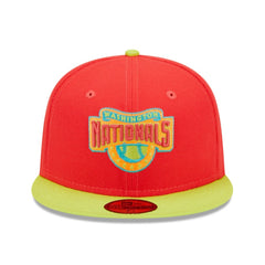 Washington Nationals 2008 Inaugural Season Lava Highlighter Combo 59FIFTY Fitted Hat - Red/Neon Green | New Era