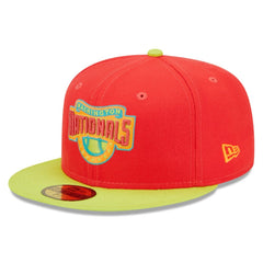 Washington Nationals 2008 Inaugural Season Lava Highlighter Combo 59FIFTY Fitted Hat - Red/Neon Green | New Era