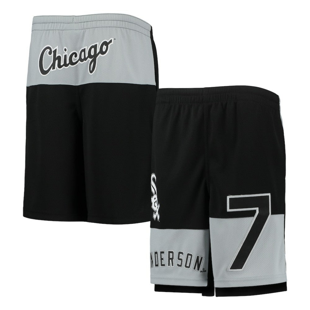 Tim Anderson Chicago White Sox Youth Pandemonium Name & Number Shorts - Black