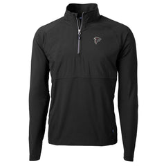 Atlanta Falcons Cutter & Buck Adapt Eco Knit Hybrid Recycled Quarter-Zip Raglan Jacket - Black discount