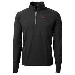 New York Giants Cutter & Buck Adapt Eco Knit Hybrid Recycled Quarter-Zip Raglan Jacket - Black cheap