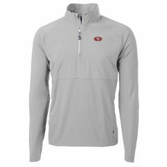 San Francisco 49ers Cutter & Buck Adapt Eco Knit Hybrid Recycled Quarter-Zip Raglan Jacket - Gray sale