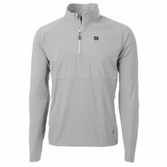 New York Giants Cutter & Buck Adapt Eco Knit Hybrid Recycled Quarter-Zip Raglan Jacket - Gray on sale
