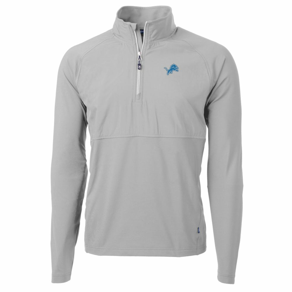 Detroit Lions Cutter & Buck Adapt Eco Knit Hybrid Recycled Quarter-Zip Raglan Jacket - Gray sale
