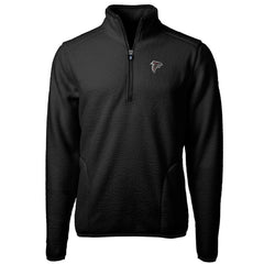Atlanta Falcons Cutter & Buck Cascade Eco Sherpa Fleece Quarter-Zip Pullover Jacket - Black sale