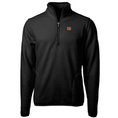 Cincinnati Bengals Cutter & Buck Cascade Eco Sherpa Fleece Quarter-Zip Pullover Jacket - Black cheap