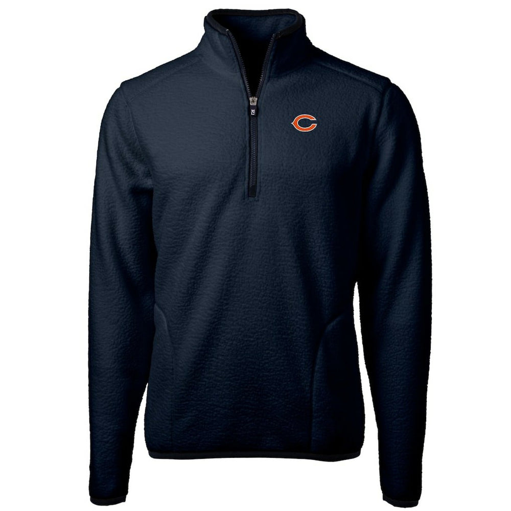 Chicago Bears Cutter & Buck Cascade Eco Sherpa Fleece Quarter-Zip Pullover Jacket - Navy sale