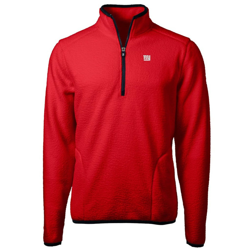 New York Giants Cutter & Buck Cascade Eco Sherpa Fleece Quarter-Zip Pullover Jacket - Red outlet