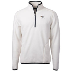 Denver Broncos Cutter & Buck Cascade Eco Sherpa Fleece Quarter-Zip Pullover Jacket - White outlet