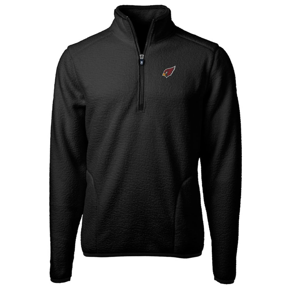 Arizona Cardinals Cutter & Buck Big & Tall Cascade Eco Sherpa Fleece Quarter-Zip Pullover Jacket - Black outlet