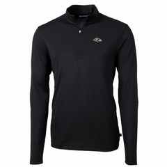 Baltimore Ravens Cutter & Buck Big & Tall Virtue Eco Pique Quarter-Zip Pullover Jacket - Black discount